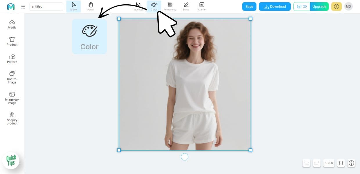 Click the 'Color' button