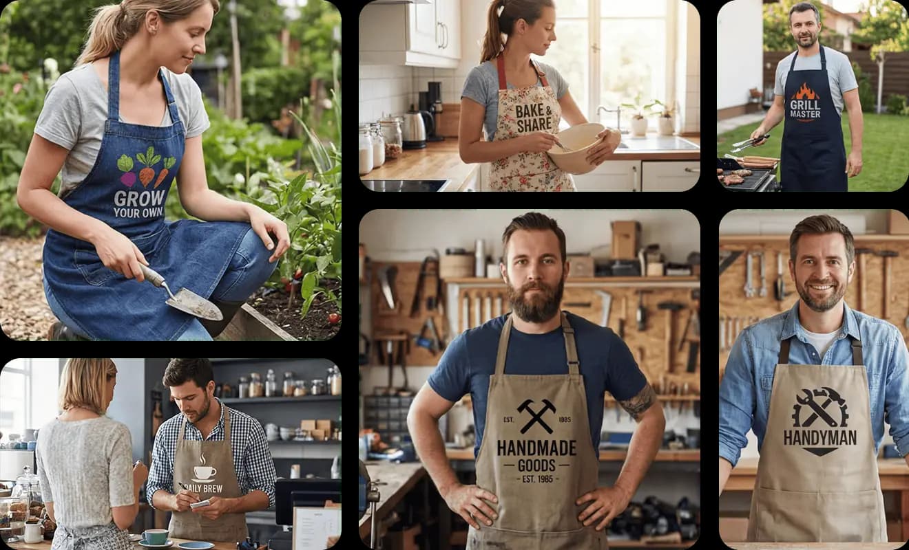 Customize aesthetic apron images online