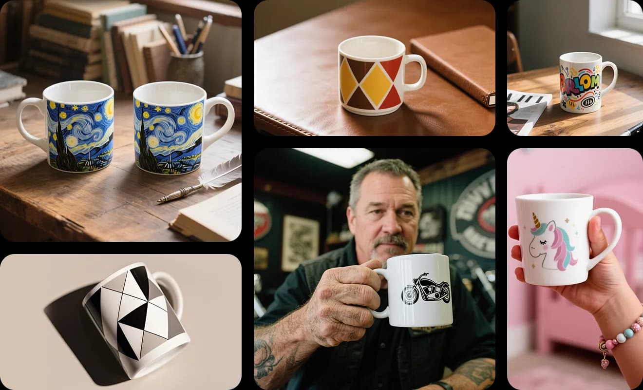 Beautiful mug mockups in seconds