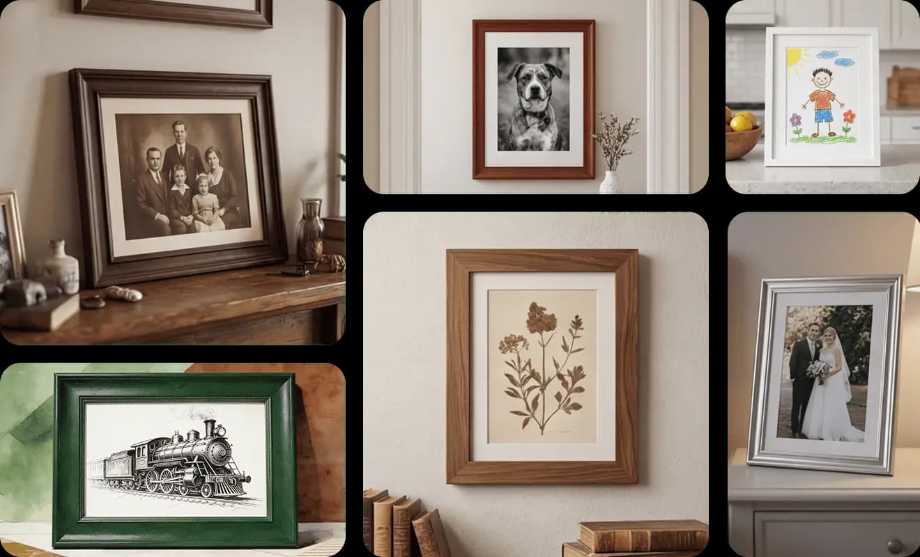 Stunning photo frame mockups in an instant