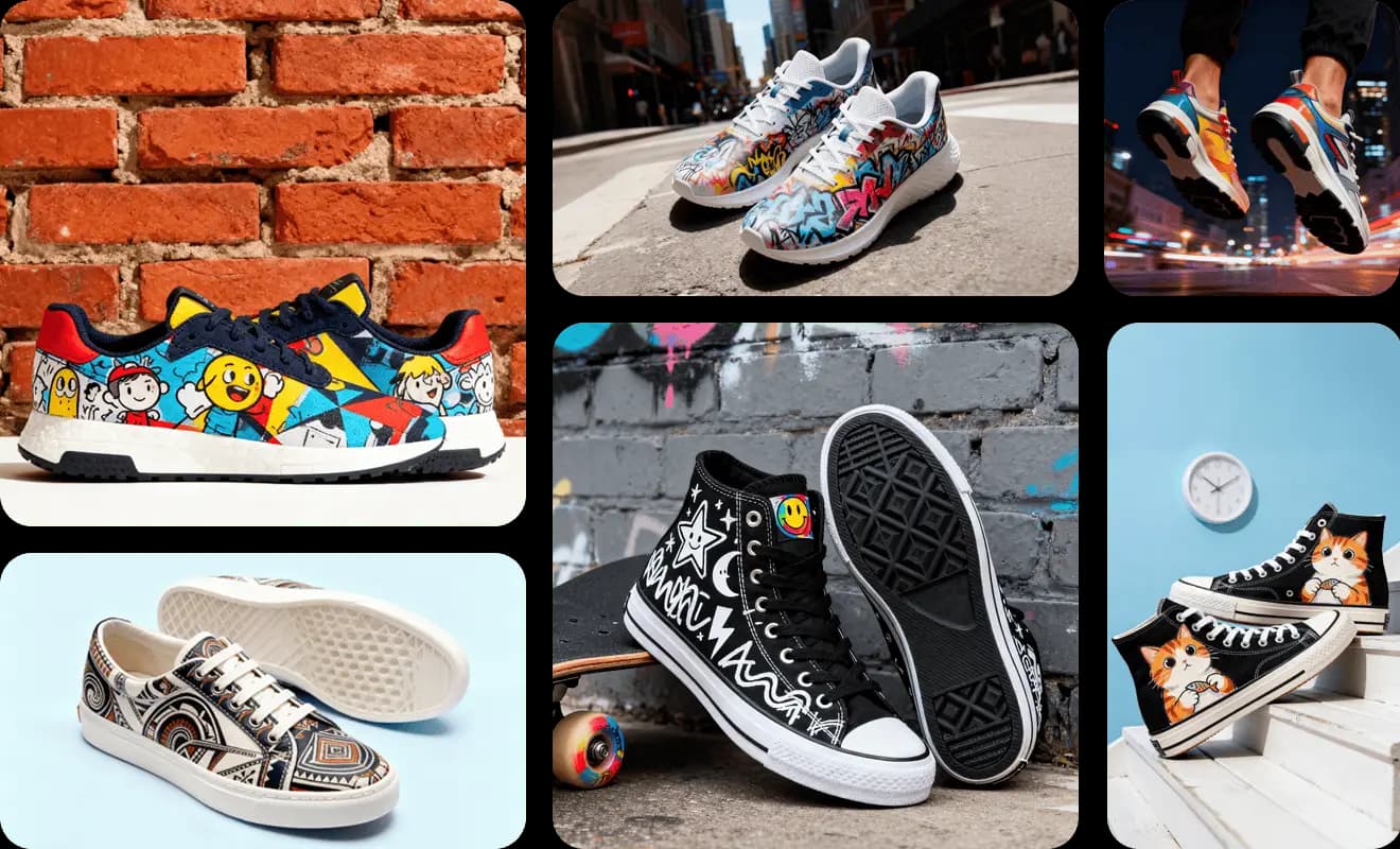 Visualize your custom shoes with professional mockups