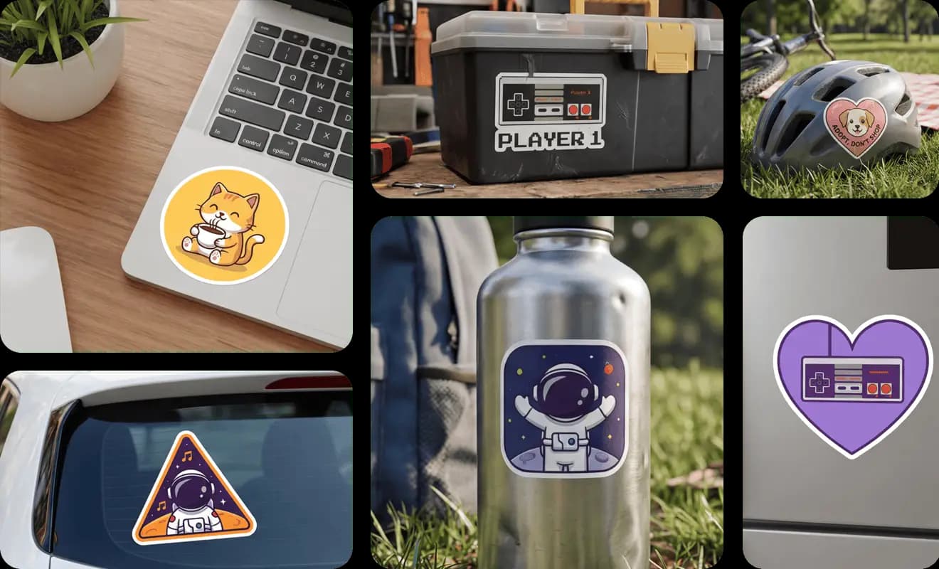 Transform designs into realistic stickers in seconds