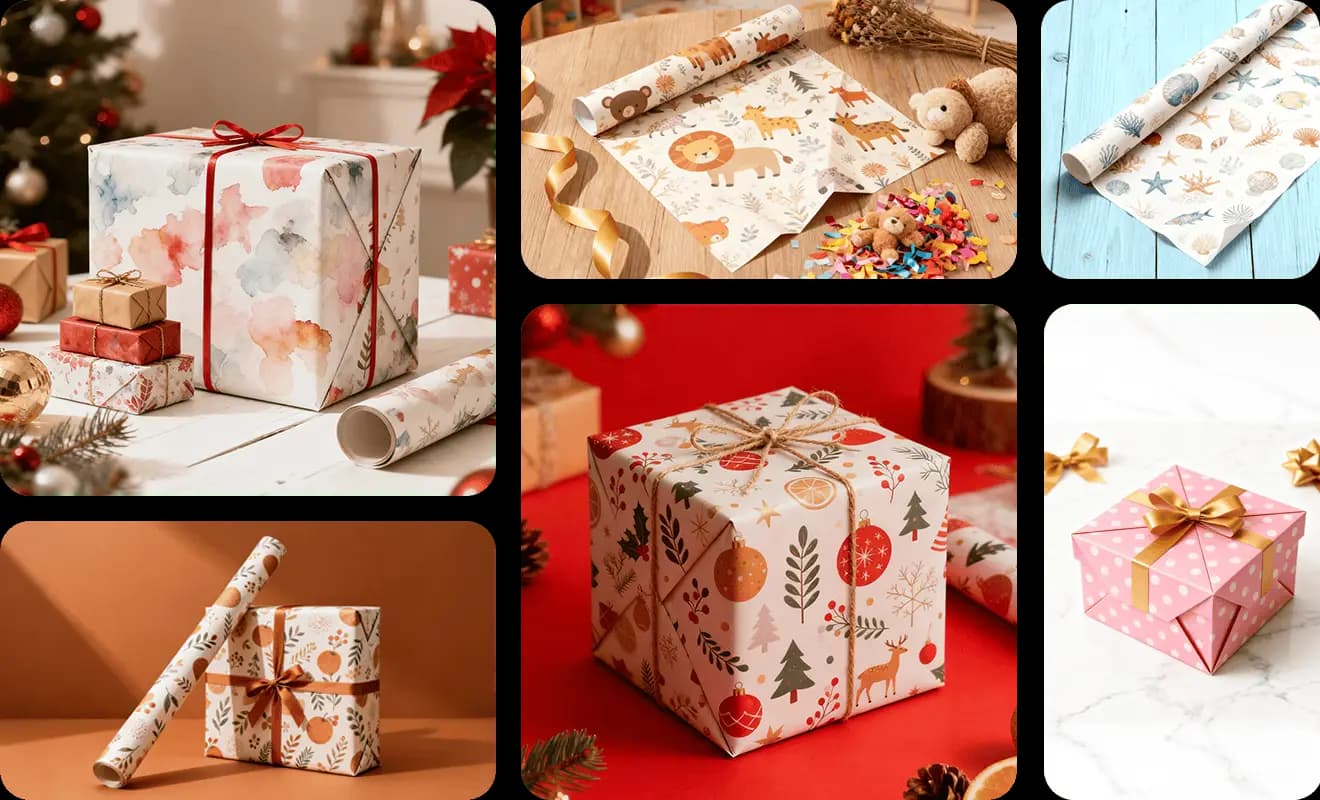 See your design on premium gift wrapping paper