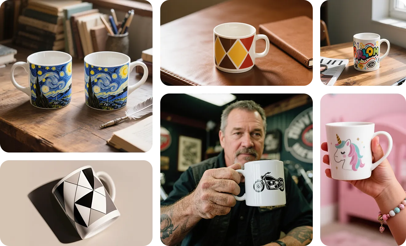 Beautiful mug mockups in seconds
